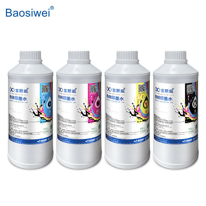 Baosiwei CMYK encre de transfert thermique C, M, Y, K 1000 ml pour une impression lisse